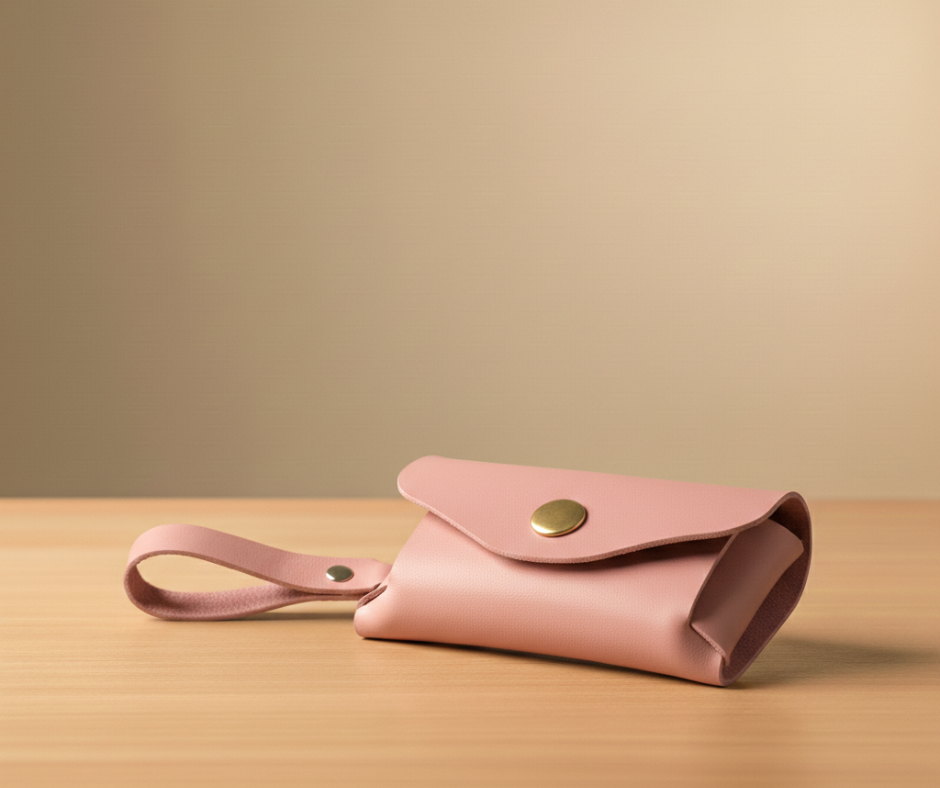 Leather Coin Purse Light Pink