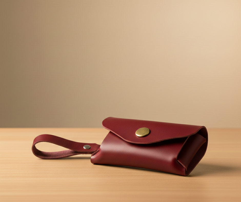 Leather Coin Purse Red