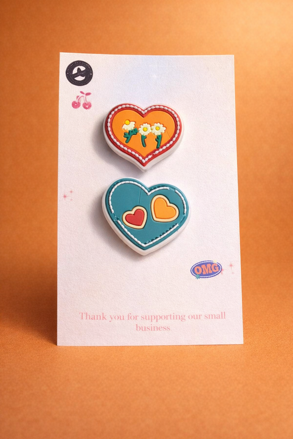triple heart rubber pin