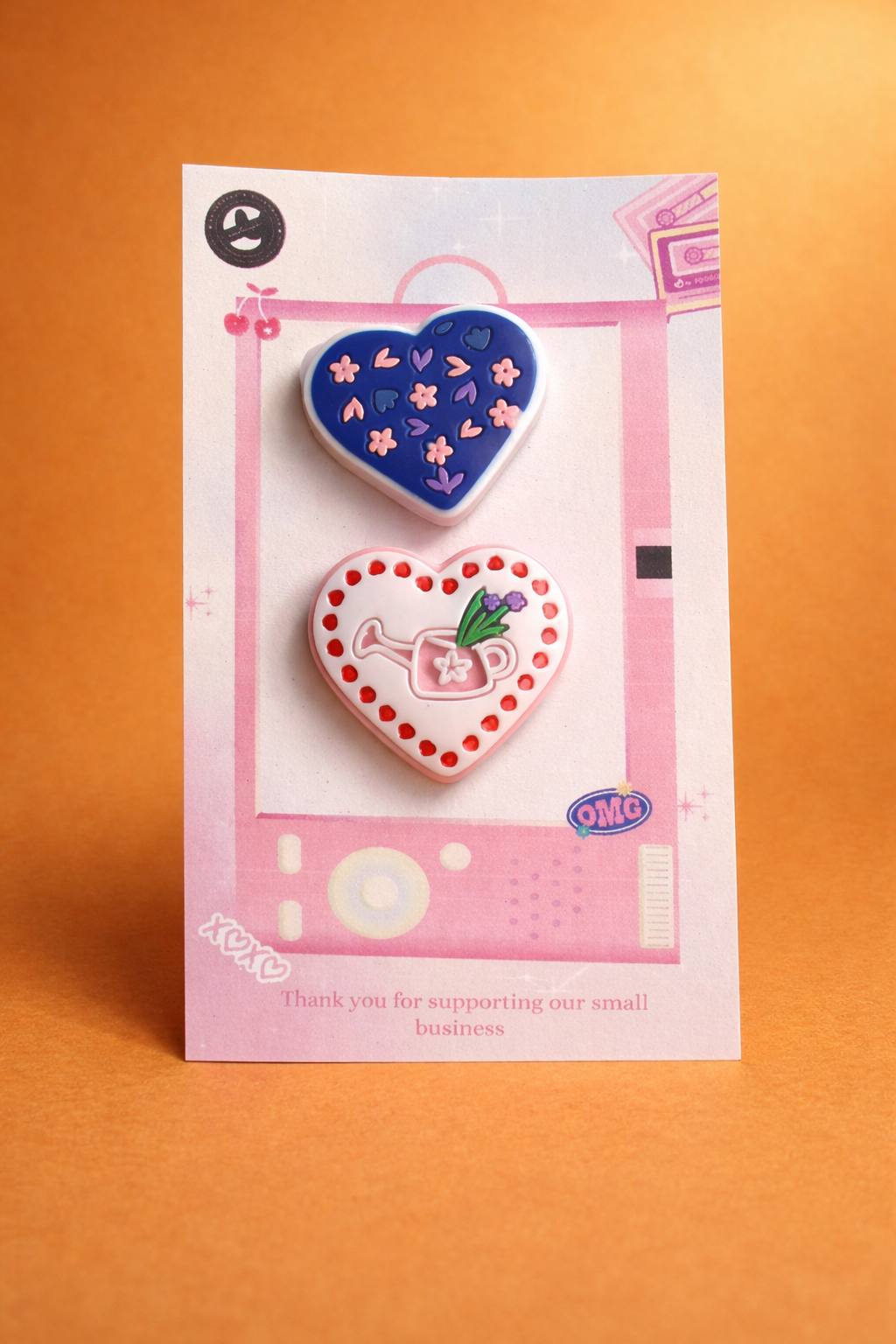 floral rubber pins